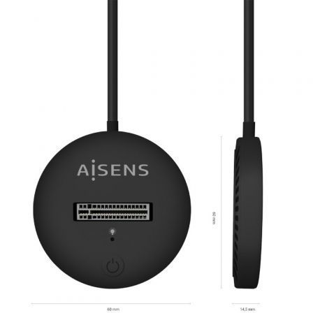 Aisens Dock USB-C para SSD M.2 SATA/NVMe ASUC-M2D013-BK, Negro Aisens Dock USB-C para SSD M.2 SATA/NVMe ASUC-M2D013-BK, Negro